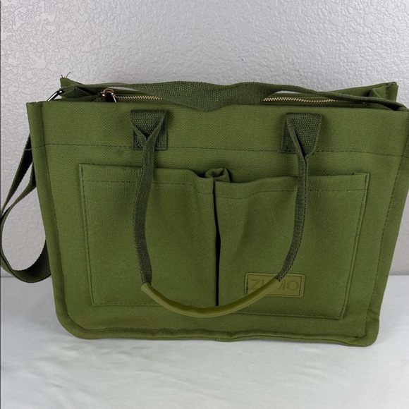Canvas Tote Bag for Women Crossbody Work Bag Army Green - Picture 5 of 11